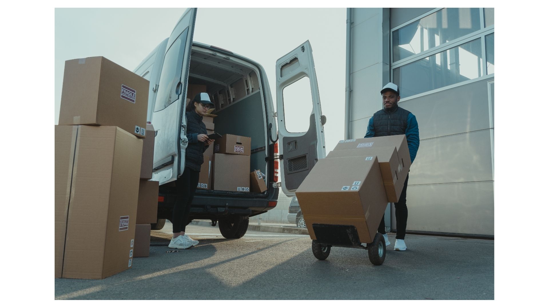 Commercial movers Bryan College Station Texas, D&D Moving crew relocating office furniture and equipment in Bryan Texas business